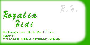 rozalia hidi business card